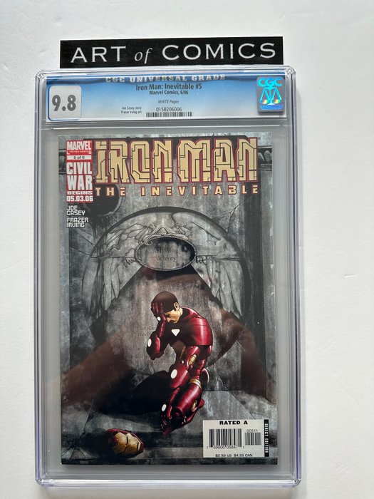 Iron Man: The Inevitable #5 - CGC Graded 9.8 - Extremely High Grade! - White Pages! - 1 Graded comic - Første udgave - 2006