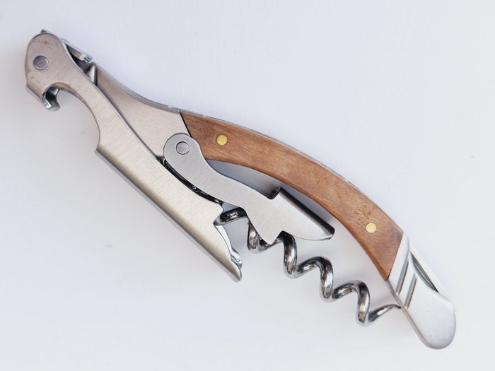 Laguiole - Corkscrew - Olive Wood - style de - Bordknive sæt - Rustfrit stål