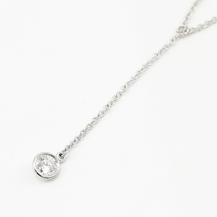 Tiffany  Co. - Halskæde med vedhæng - Diamonds by the Yard Drop Necklace Platin