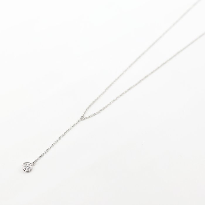 Tiffany  Co. - Halskæde med vedhæng - Diamonds by the Yard Drop Necklace Platin