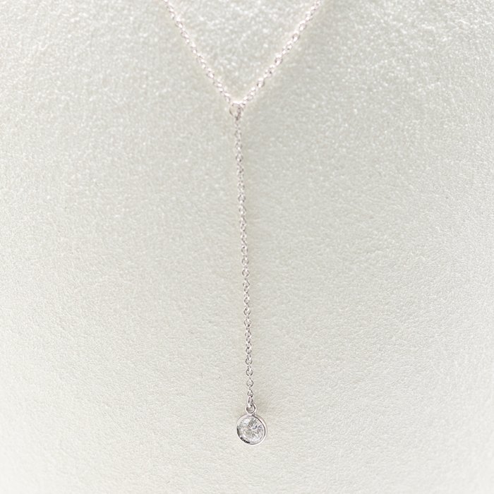 Tiffany  Co. - Halskæde med vedhæng - Diamonds by the Yard Drop Necklace Platin