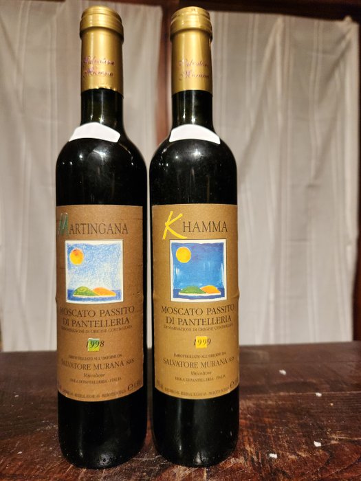 Salvatore Murana, Moscato Passito di Pantelleri: 1998 Martingana  1999 Khamma - Sicilien DOC - 2 Jennies (0,5 L)