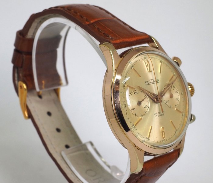 Sultana Chrono Gold Plated - Ingen mindstepris - Mænd - 1980-1989