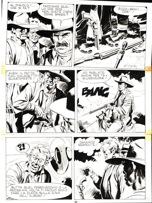 Ticci Giovanni - 1 Original page - Tex #297 - "Gli Avvoltoi" - 1985