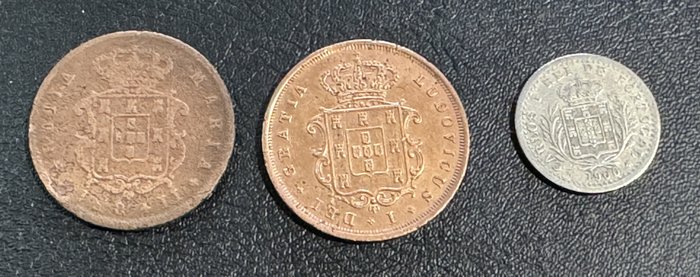 Portugal. D. Maria II-D. Carlos I. Set de 12 moedas 1842/1900  (Ingen mindstepris)