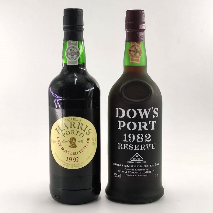 Quarles Harris Port LBV 1992  Dow´s Port Reserve 1982 - Colheita Port, Late Bottled Vintage Port -  Douro  - 2 Flasker (0,75 L)