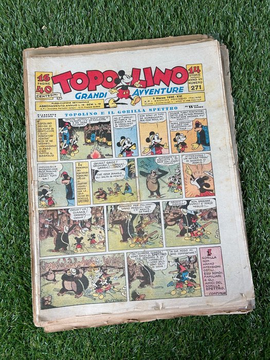 Topolino giornale - 13x giornali - 13 Aviser - Første udgave - 1938/1941