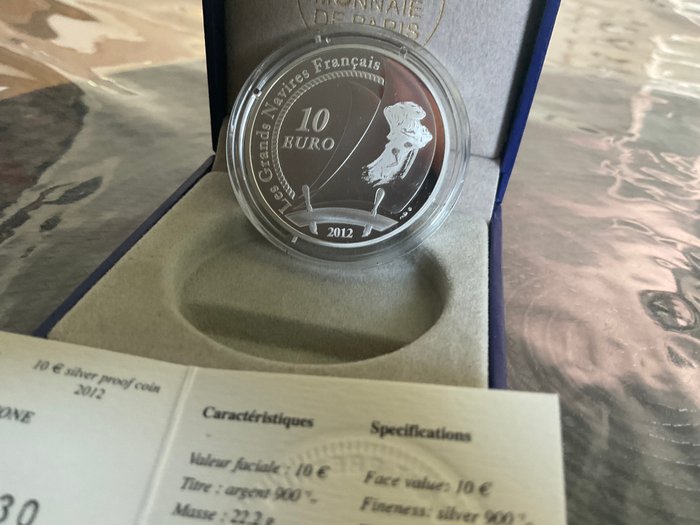 Frankrig. 10 Euro 2012 "L'Hermione" Proof  (Ingen mindstepris)