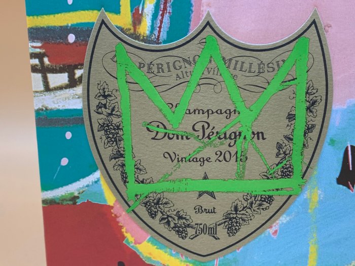 2015 Dom Pérignon, "désign vert" Jean-Michel Basquiat. "Limited Édition" - Champagne Brut - 1 Flaske (0,75L)