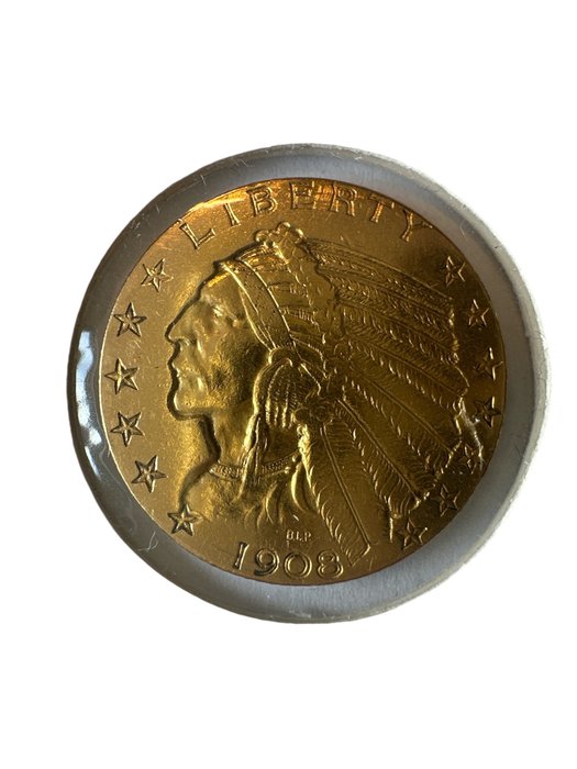 Förenta staterna Indian Head Gold $5 Half Eagle 1908