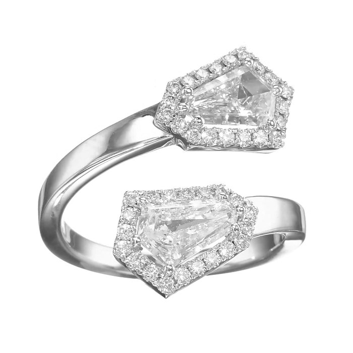 18 kraat Hvidguld - Ring - 1.35 ct Diamant