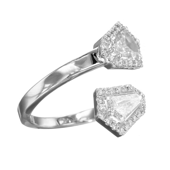 18 kraat Hvidguld - Ring - 1.35 ct Diamant