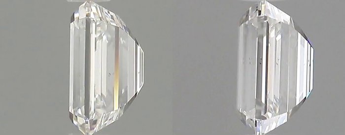 Ingen mindstepris - 2 pcs Diamant  (Natur)  - 1.00 ct - Smaragd - E - VS2 - Gemological Institute of America (GIA) - *Matchende par*EX Ingen*