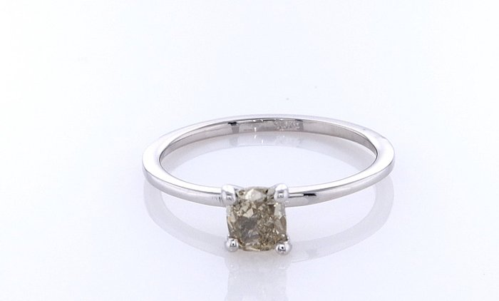 Ingen mindstepris - Ring - 14 karat Hvidguld -  0.50ct. tw. Diamant (Naturfarvet)