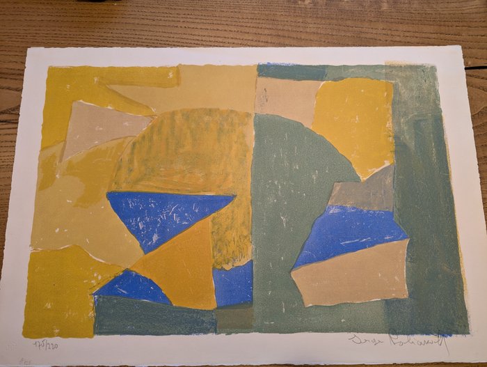 Serge Poliakoff (1900-1969) - Composition jaune, verte, bleue et rouge