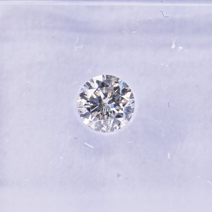 Ingen mindstepris - 1 pcs Diamant  (Naturfarvet)  - 0.30 ct - Rund - Faint Grå - I1 - International Gemological Institute (IGI)