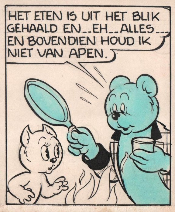 Toonder, Marten / Toonder Studios - 1 Original tegneserie - Bommel en Tom Poes - Tom Poes en M'Baby - 1949