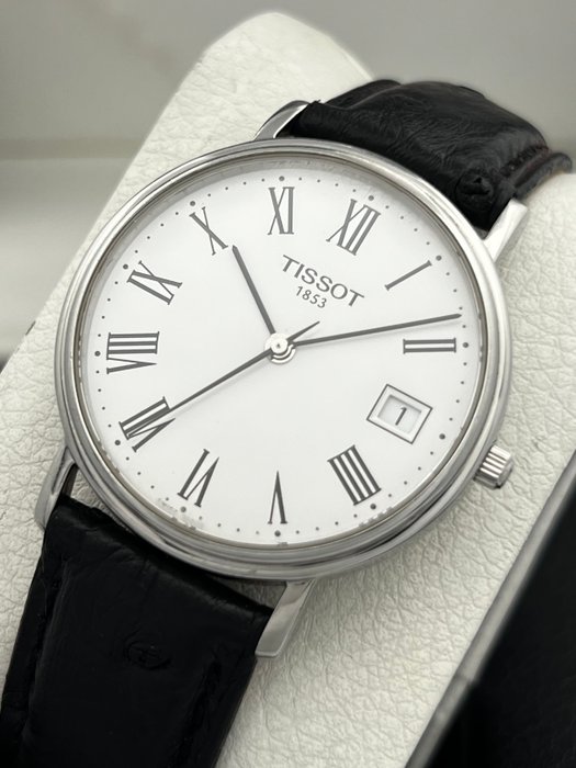 Tissot - Ingen mindstepris - Vintage Roman Numerals Slim Dress Watch - T870/970 - Mænd - 1990-1999