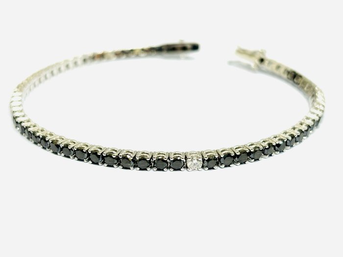 Armbånd - 18 kraat Hvidguld -  8.15ct. tw. Diamant (Farvebehandlet)  - Diamant - Fremstillet i Italien