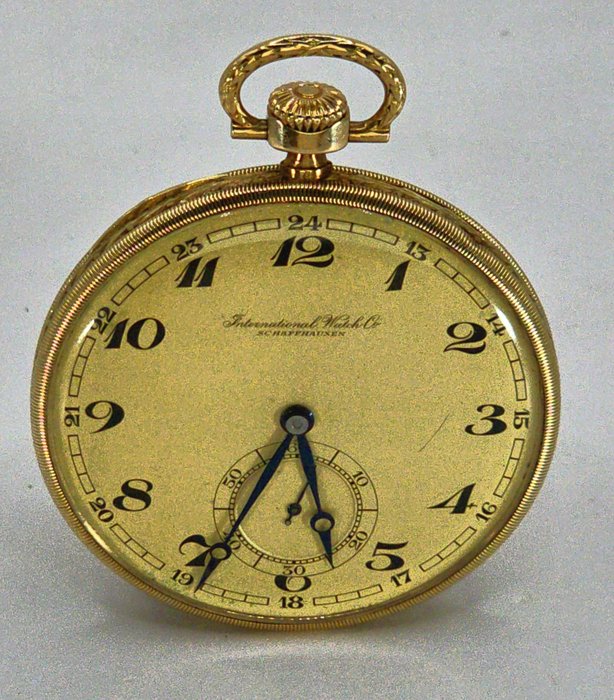 International Watch Co Schaffhausen - 14Kt Lepine Frackuhr - Kal 73 H4 - Streifengravur - Schweiz 1926