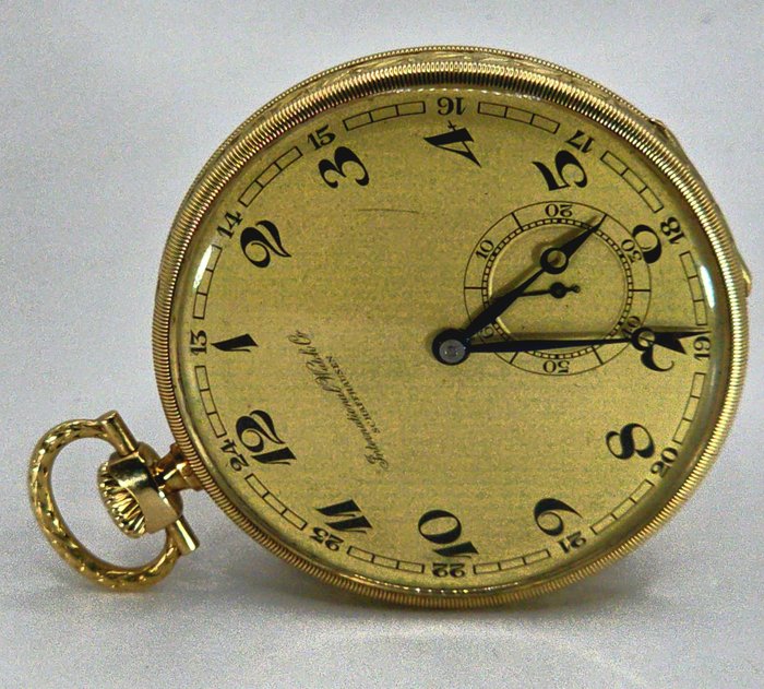 International Watch Co Schaffhausen - 14Kt Lepine Frackuhr - Kal 73 H4 - Streifengravur - Schweiz 1926