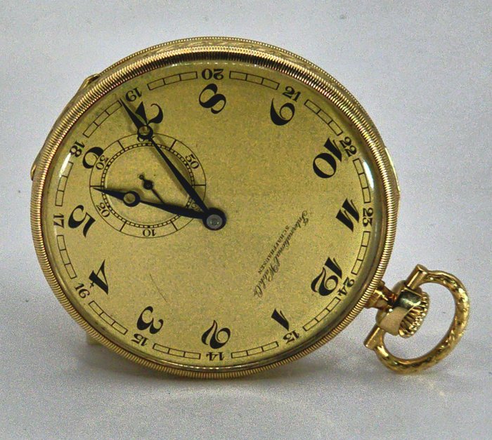 International Watch Co Schaffhausen - 14Kt Lepine Frackuhr - Kal 73 H4 - Streifengravur - Schweiz 1926