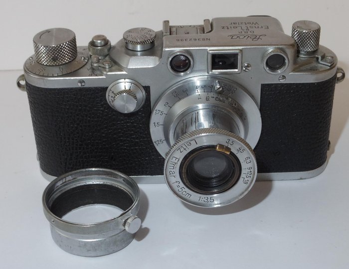 Leica IIIc - 1940 - wartime - rare NL inschripton -  matching Elmar 3.5/50mm included - working Rangefinder søgerkamera