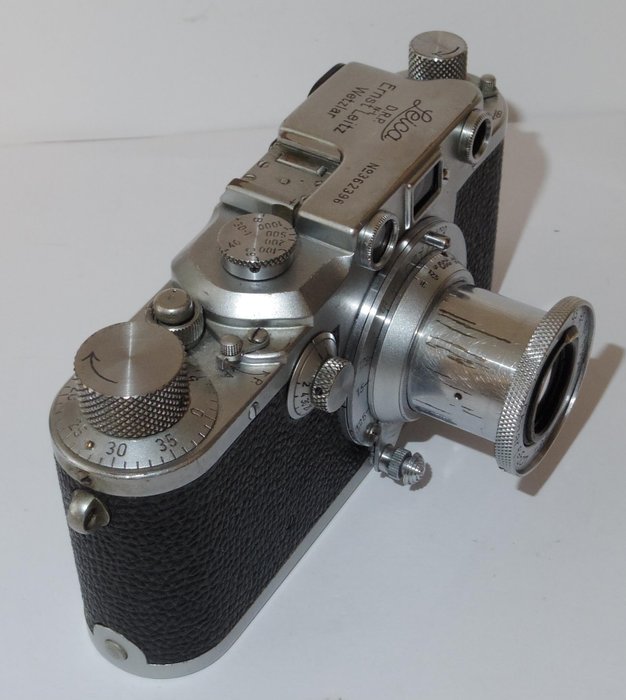 Leica IIIc - 1940 - wartime - rare NL inschripton -  matching Elmar 3.5/50mm included - working Rangefinder søgerkamera