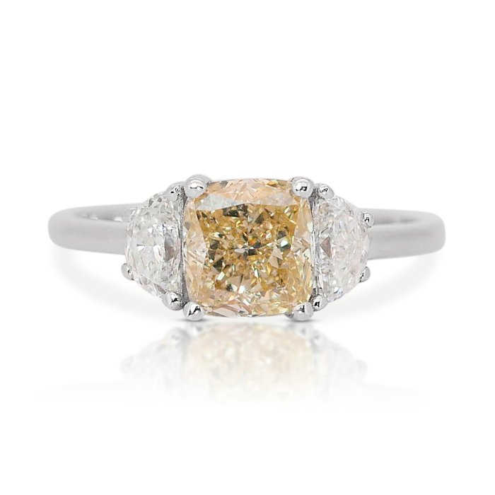 Ring Hvidguld Diamant (Natur) - Diamant