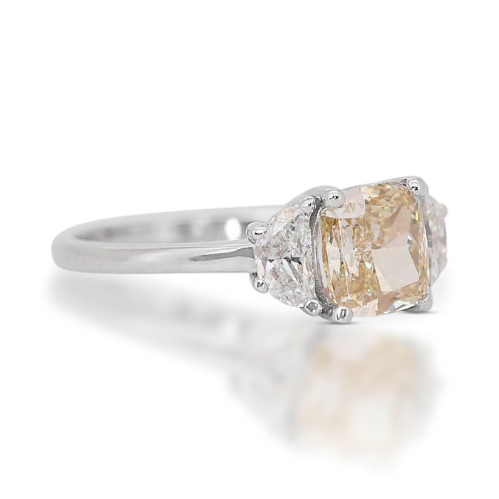 Ring Hvidguld Diamant (Natur) - Diamant