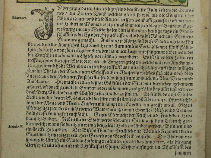 Belgien - Liège, Luik; Sebastian Münster - Contrasestung der Statt Lüttich - 1561-1580