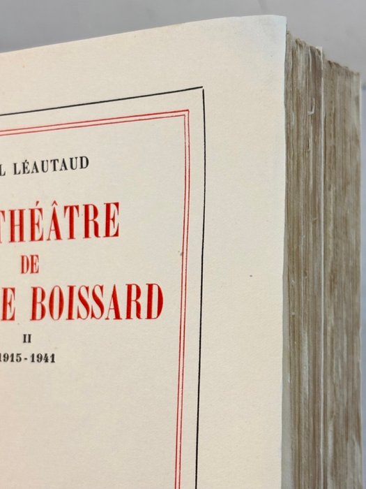 Paul Léautaud - Le Théâtre de Maurice Boissard 1907-1914  1915-1941 [EO 1/81] - 1958