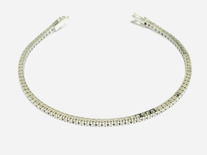 Armbånd - 18 kraat Hvidguld -  2.65ct. tw. Diamant (Natur)  - Fremstillet i Italien