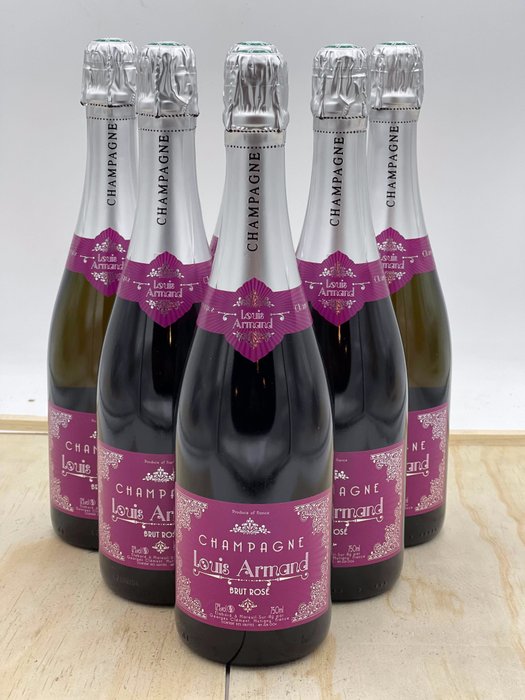 Louis Armand, Brut - Champagne Rosé - 6 Flasker (0,75 L)