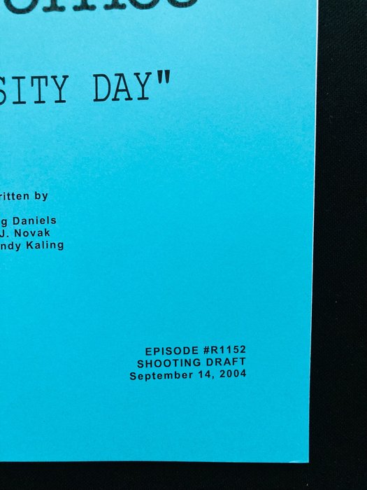 Manuskript - The Office - "Diversity Day" - Episode #R1152 - Shooting Draft - September 14, 2004 - Script - 2005