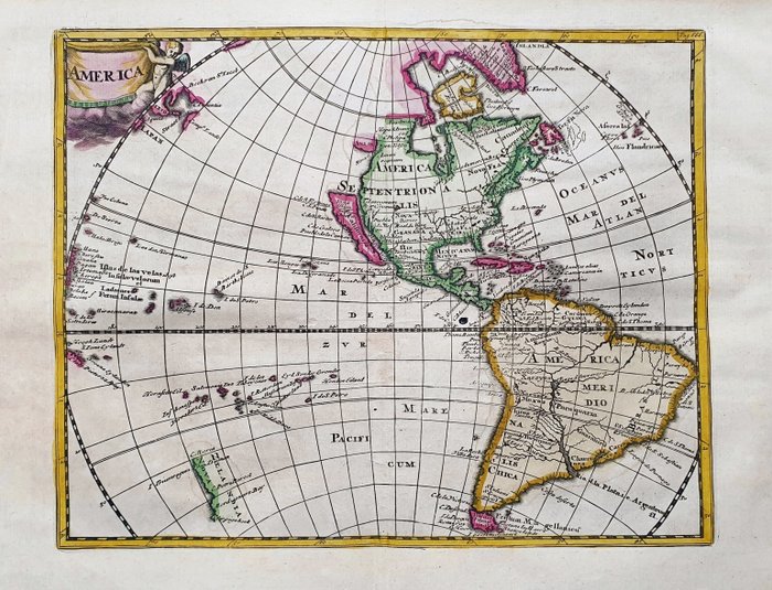 Nordamerika - USA, Brasilien, Amerika, Mexico, Canada, Peru, Chile; Philip Cluverius / John Senex - America - 1701-1720