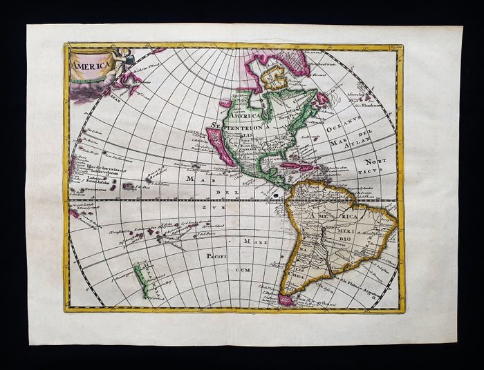 Nordamerika - USA, Brasilien, Amerika, Mexico, Canada, Peru, Chile; Philip Cluverius / John Senex - America - 1701-1720