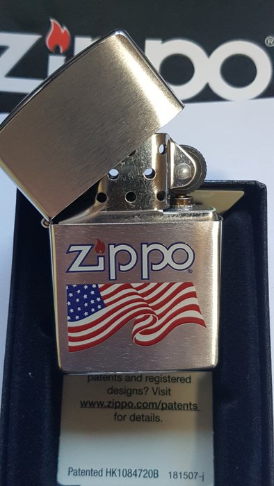 Zippo - Original Zippo Rarität American Flagge aus dem Jahre 1995 - Lighter - Chrome