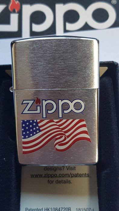 Zippo - Original Zippo Rarität American Flagge aus dem Jahre 1995 - Lighter - Chrome