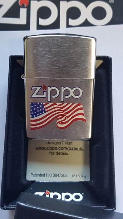 Zippo - Original Zippo Rarität American Flagge aus dem Jahre 1995 - Lighter - Chrome