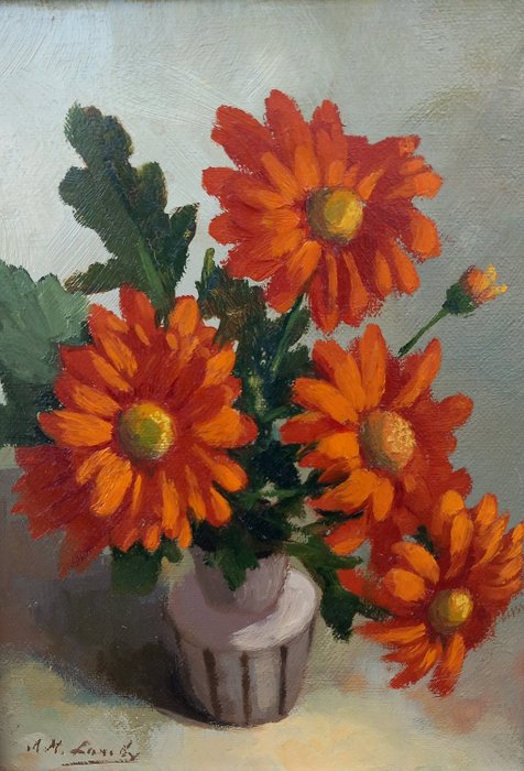 A.M. Lariby ( 1918-2011 ) - Bloemstilleven