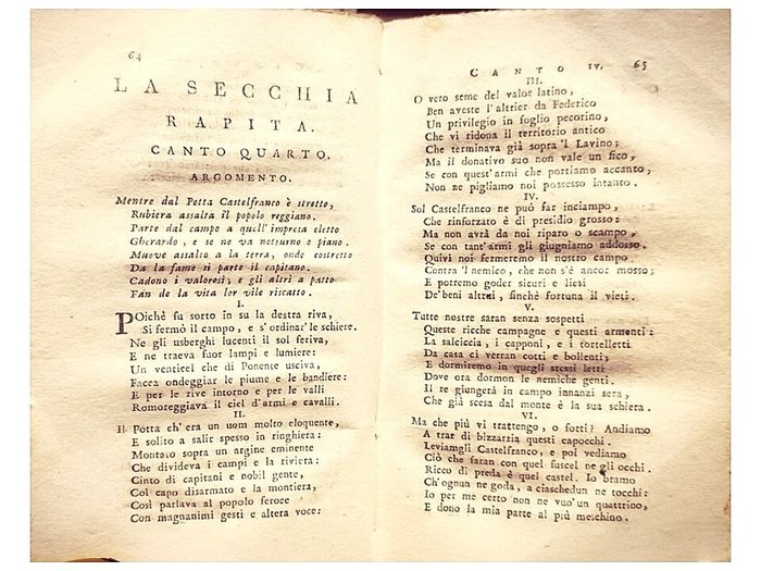 Tassoni Alessandro, Tasso Torquato - Lotto di edizioni Settecentesche di Poemi Italiani in versi - 1797-1800