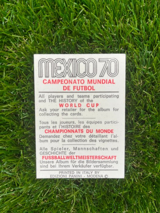 Panini - Mexico 70 World Cup - Chesternev - Red Black Back Card