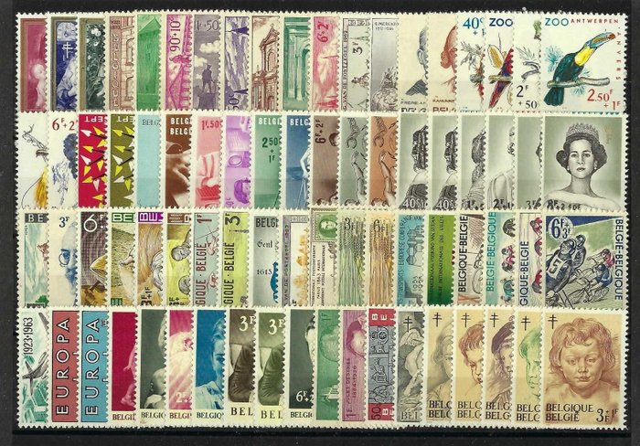 Belgien 1960/1969 - MNH 10 bind med alle blokke