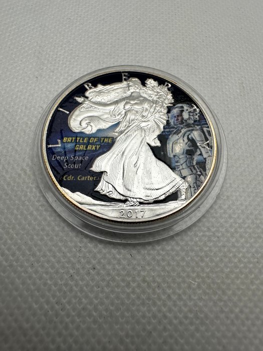 Förenta staterna 1 Dollar 2017 Battle of the Galaxy 1 Oz (999)  (Ingen mindstepris)