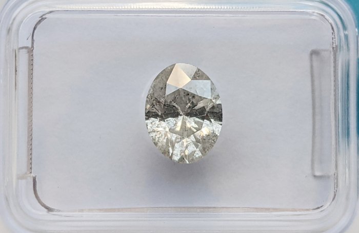 Ingen mindstepris - 1 pcs Diamant  (Natur)  - 1.22 ct - Oval - I - I2 - International Gemological Institute (IGI)