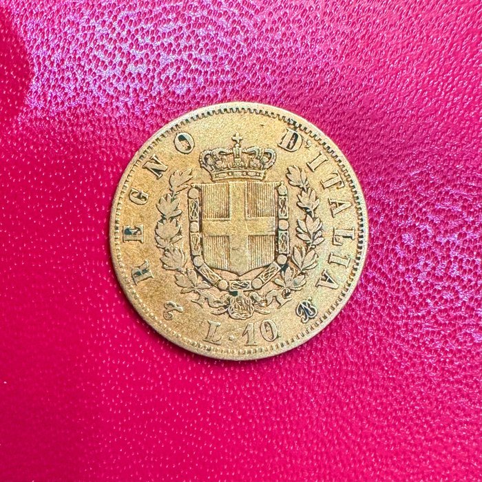 3,22 grams - Guld 900 - 10 Lire Victorio Emanuel II 1863 - Italie