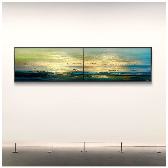 Anderle - Golden lake - Diptych - XXL