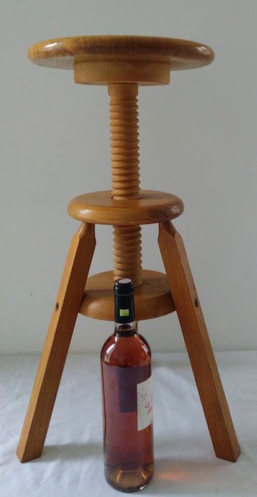 Taburet - Lakeret elm - Skrueskammel kaldet "Watchmaker Stool"