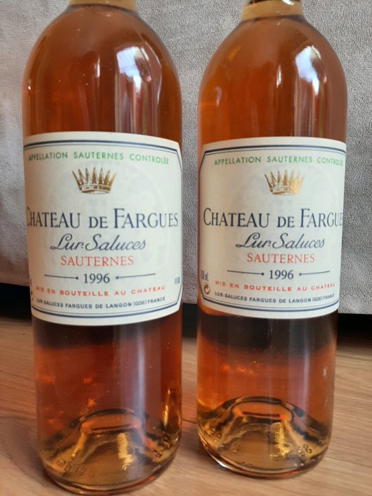 1996 Château de Fargues - Lur Saluces - Sauternes - 2 Flasker (075 L)